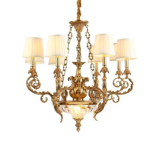 Royale - French Style Copper Hand - Made Pendant Lamp Chandelier For Hall Dining Room And Bedroom