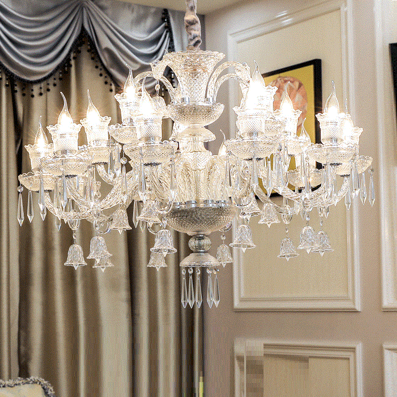 Vintage K9 Crystal Chandelier - Elegant Lighting For Living Room Bedroom And Kitchen