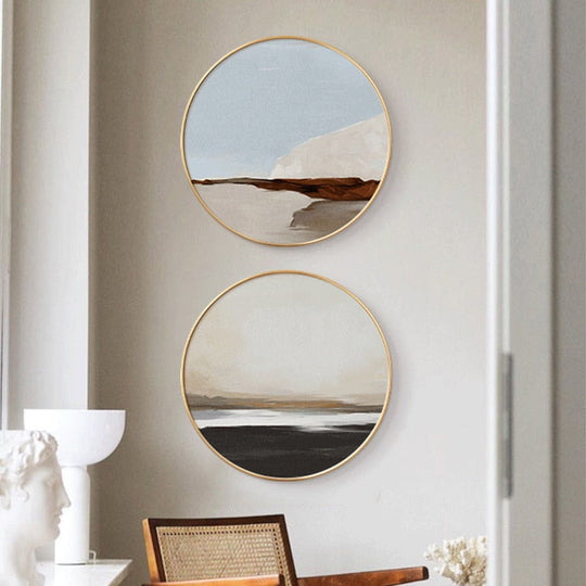 Modern Minimalist Nordic Abstract Landscape Canvas Poster Wall Painting