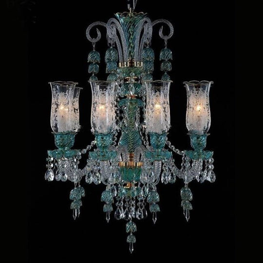 Led Chandeliers Living Room Crystal Lamp Modern Restaurant Bedroom Study Candle Light Glass Fixture
