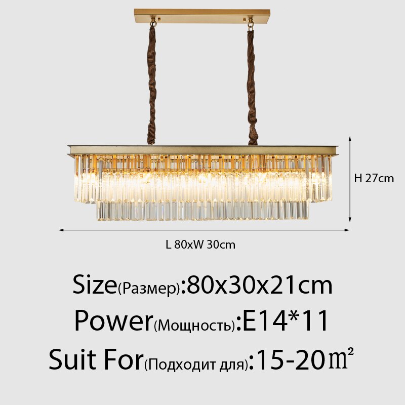 Susie - Modern Industrial Retro Crystal Chandelier 11Heads Gold Chandeliers