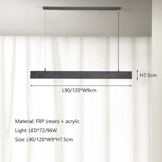 Nordic Minimalist Wabi Sabi Wind Led Strip Restaurant Bar Pendant Lights Home Decor Dining Room