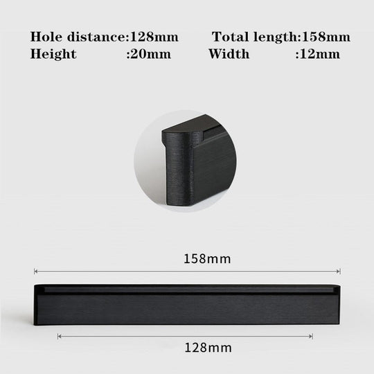 1Pc Simple Gold Brushed Kitchen Cabinet Long Door Handles Aluminum Alloy Wardrobe Cupboard Pulls