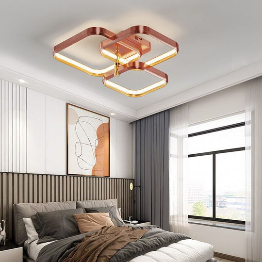 New Living Room Chandeliers High-Grade Aluminum Hall Ceiling Lamp Bedroom Modern Whole House Package