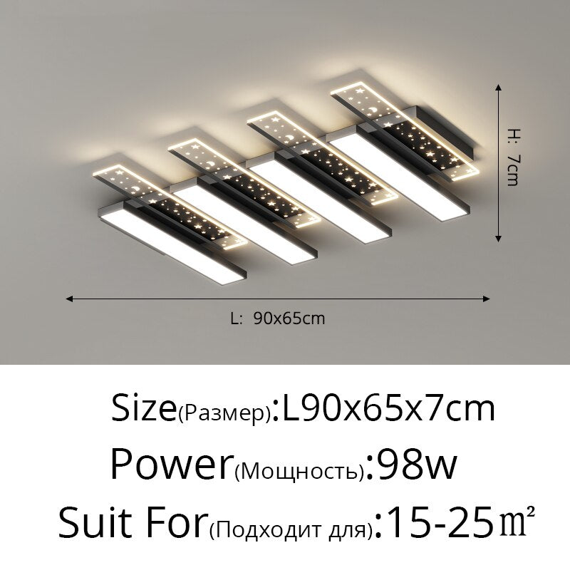Modern Led Chandeliers Creative For Living Room Bedroom Kitchen Dining Table Lamp Star Home Fixture