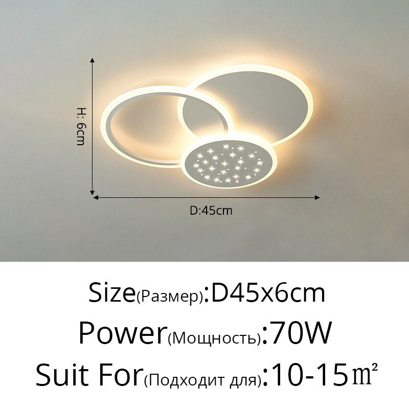 Nordic Luxury Hall Main Lamp Living Room Led Chandeliers Bedroom Home Decoration Modern Minimalist