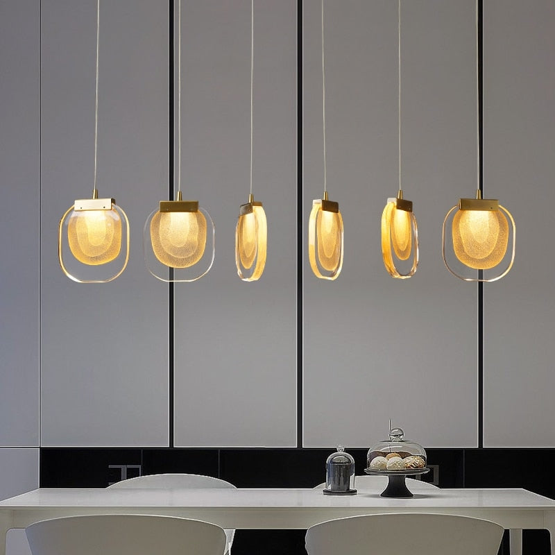 Post - Modern Crystal Chandelier For Bedside Rotating Duplex Building Luxury Creative Personality