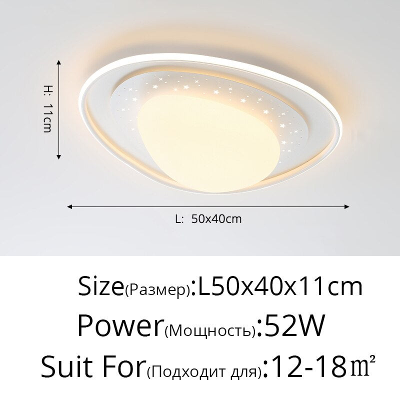 Nordic Led Ring Chandeliers Simple Modern Bedroom Ceiling Lights Personality Creative Lighting Art