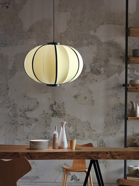 New Retro Lantern Pendant Lights Led E27 Zen Art Indoor Lighting Living Room Restaurant Tea Aisle