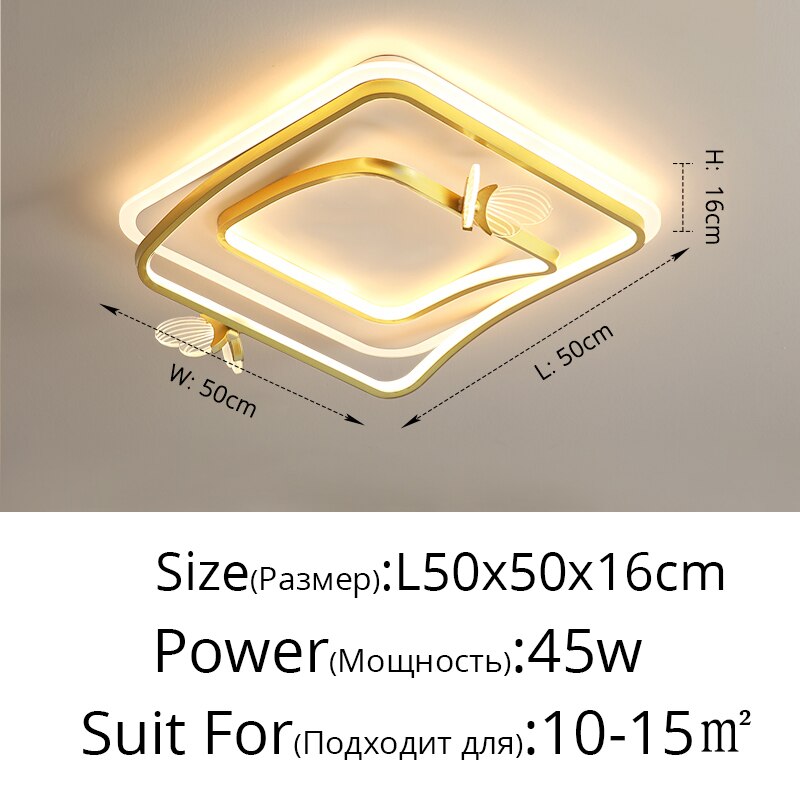 Modern Butterfly Living Room Ceiling Lights Simple Home Bedroom Lamp Nordic Personality Creative