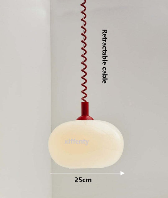 Retractable Glass Chandelier Bedroom Bedside Restaurant Bar Hotel Simple Modern Color Pendant