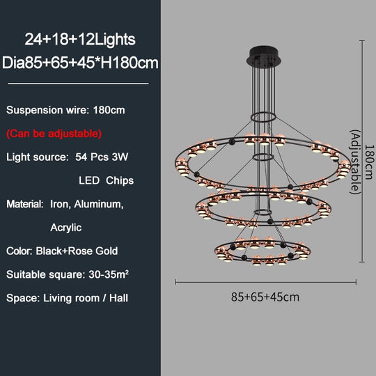 Modern Led Chandelier For Living Dining Room Creative Design Home Decor Indoor Lighting Luxury
