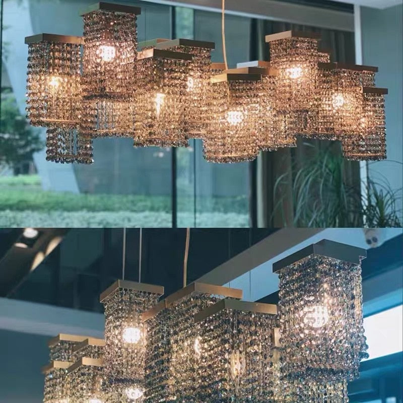 Vienna - New Modern Three - Dimensional Crystal Chandelier Bar Lighting Island Luster Hotel
