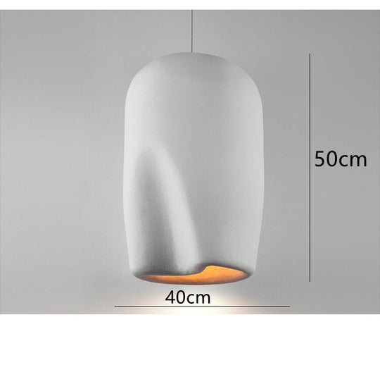 Handmade Polystyrene Wabi Sabi Personality Wood House Pendant Lamp Model B / China Light