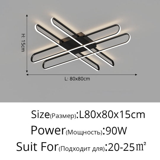 Modern Minimalist Living Room Chandeliers Atmosphere Home Headlight Creative Led Geometric Ceiling