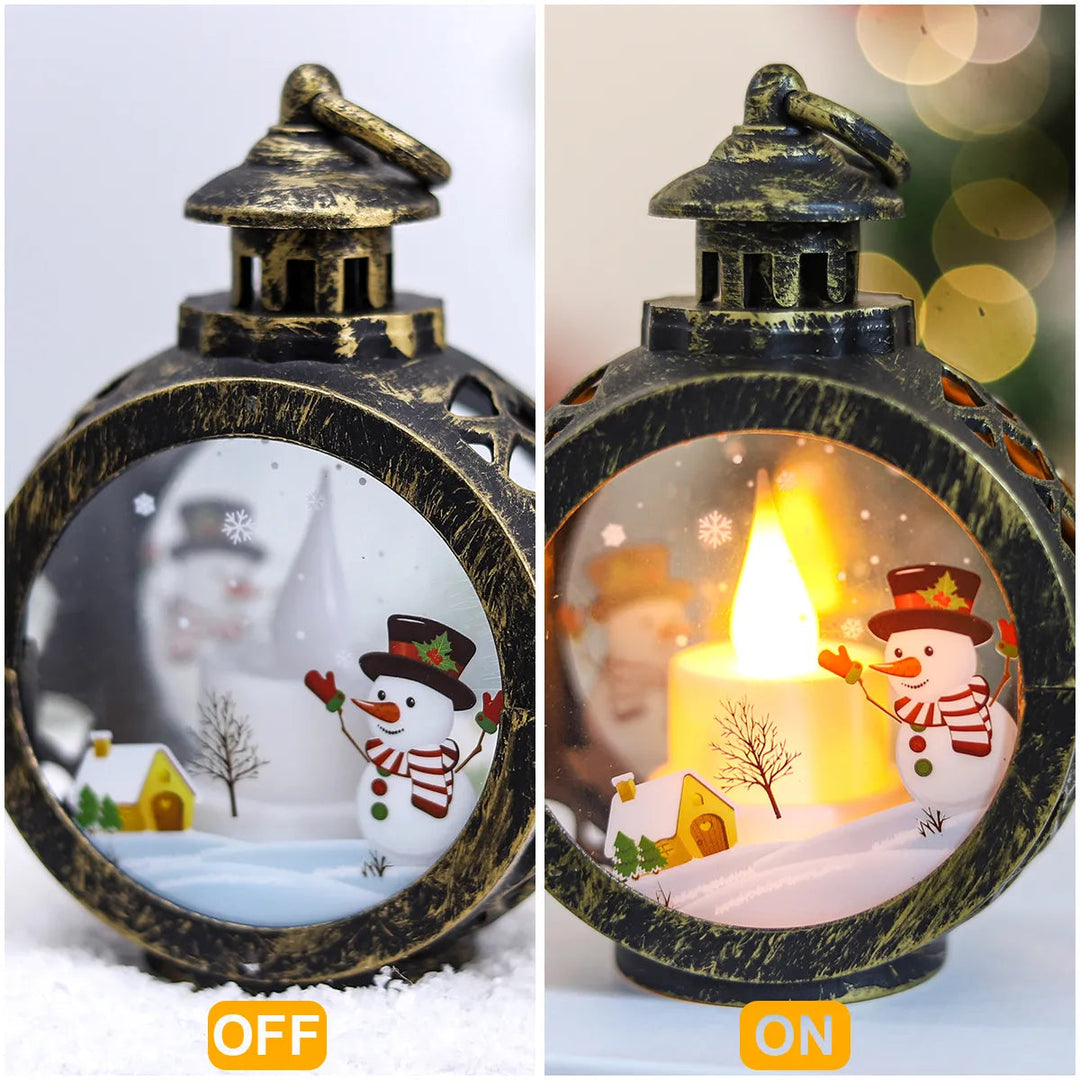 Round Christmas Lantren Led Ligh Decoration For Home Room Bedroom Fairy Lights Navidad New Year