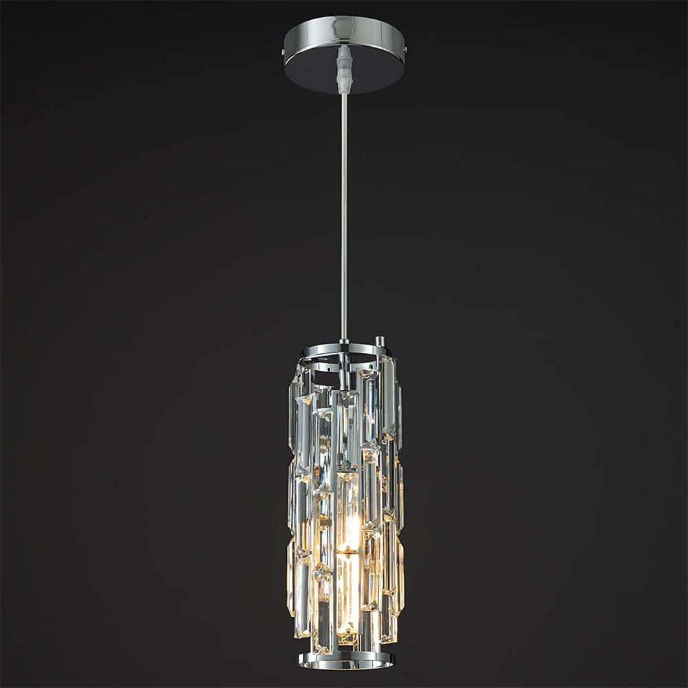 Adjustable Modern Pendant Light: Elegant Crystal Chandeliers For Kitchen Island Dining Room And