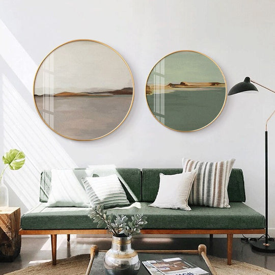 Modern Minimalist Nordic Abstract Landscape Canvas Poster Wall Painting