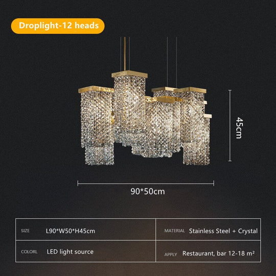 Vienna - New Modern Three - Dimensional Crystal Chandelier Bar Lighting Island Luster Hotel