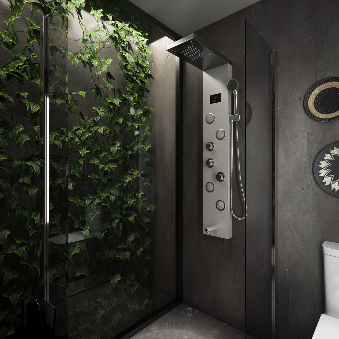 Hydrobliss - Signature Rainfall Showerspa™ Brushed Nickel Shower Faucets &amp; Systems