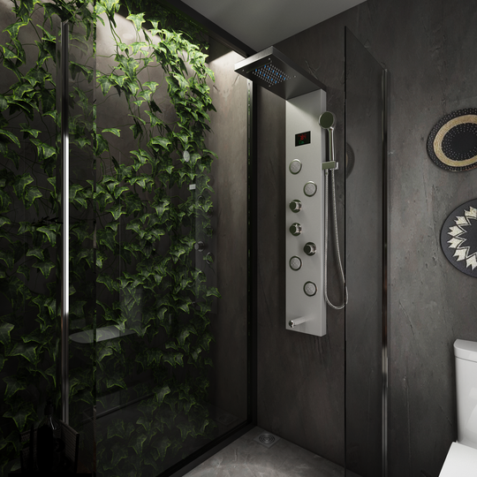 Hydrobliss - Signature Rainfall Showerspa™ Brushed Nickel Shower Faucets &amp; Systems