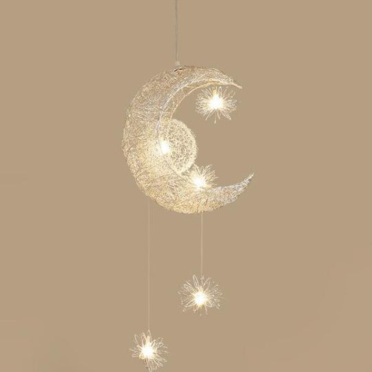 Modern Pendant Lighting Moon Star Hanging Lights Children Bedroom Fixture