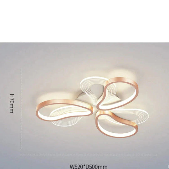 Acrylic Living Room Ceiling Lamp Led Petal Shaped Bedroom Modern Simple Household Restaurant Rose