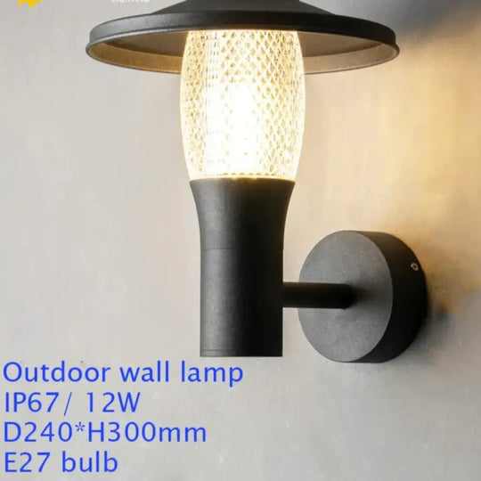 Aluminum Modern Led Waterproof Ip67 Wall Lighting 12W Indoor Outdoor Lamp For Garden Street