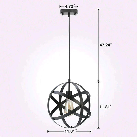 American Chandelier Industry Wind Led Lamps A - Black 30Cm / No Light Source Pendant