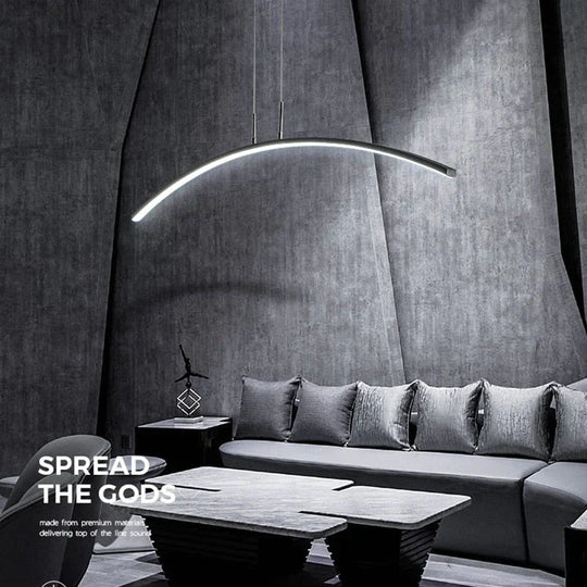 Arc Shape Led Hanging Pendant Lights Modern For Dining Room