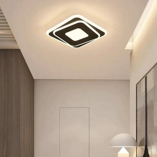 Ava’s Black And White Square Led Aisle Light Corridor Ceiling Lamp