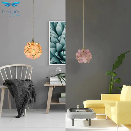 Blooming Beauty: Tiffany Style Pendant Light With Captivating Colors Lighting