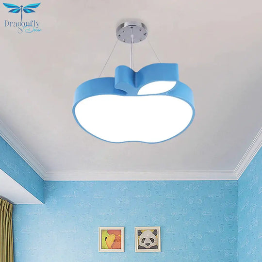 Blue/Yellow/Green Apple Ceiling Pendant Simplicity Led Acrylic Chandelier Lighting For Kids Room
