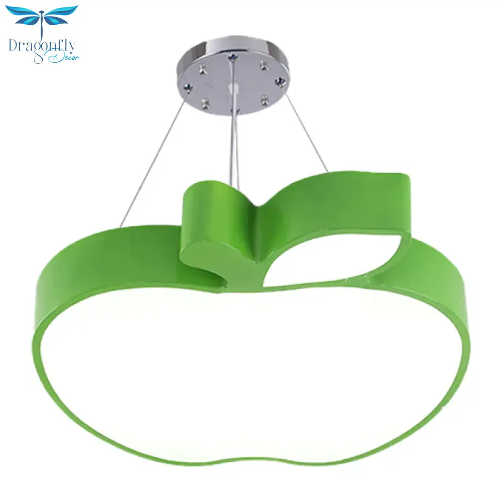 Blue/Yellow/Green Apple Ceiling Pendant Simplicity Led Acrylic Chandelier Lighting For Kids Room