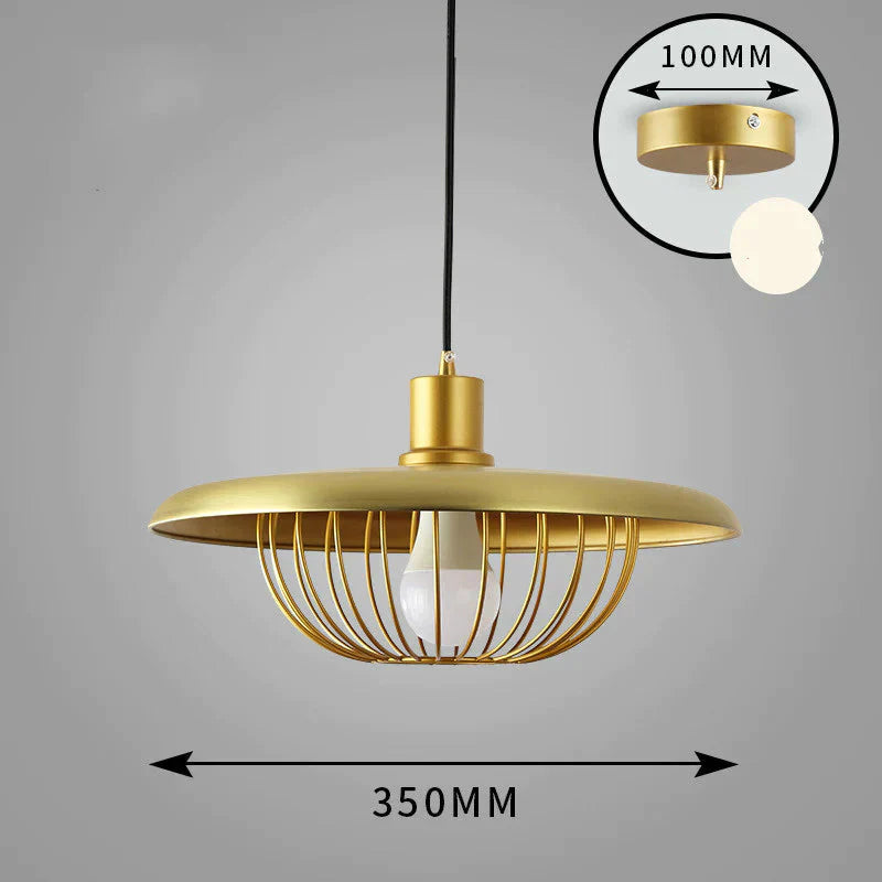 Simple Nordic Single Head Chandelier Personalized Bar Restaurant Bedroom Lamp Coffee Shop Hat