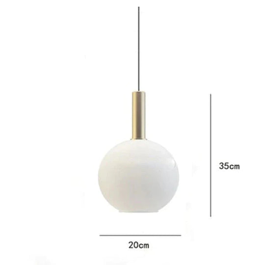 Nordic Creative Restaurant Milk White Glass Lamp Personality Postmodern Minimalist Cafe Western
