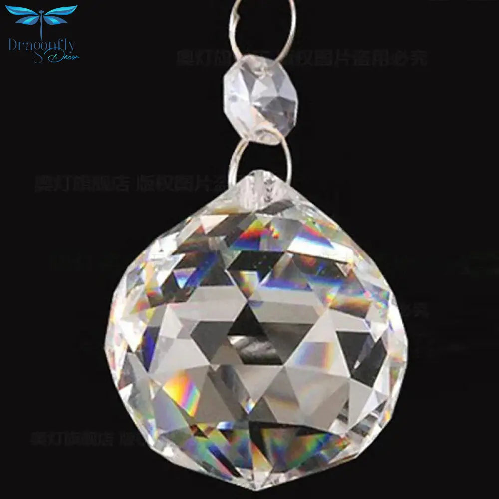 Candle Crystal Orb Chandelier Light Traditional 6 Heads Dining Room Hanging Ceiling In Gold