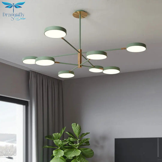 Carlotta - Round Ceiling Chandelier Ultra - Contemporary Metal Hanging Lights For Living Room