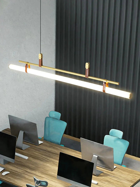 Casia V - Modern Linear Led Bar Pendant Lamp For Dinning Room Kitchen Office Space Pendant Light