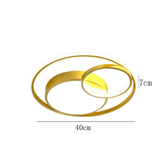 Ceiling Lamp Led Bedroom Simple Light Luxury Creative Warm Romantic Master Gold / Dia40Cm Light
