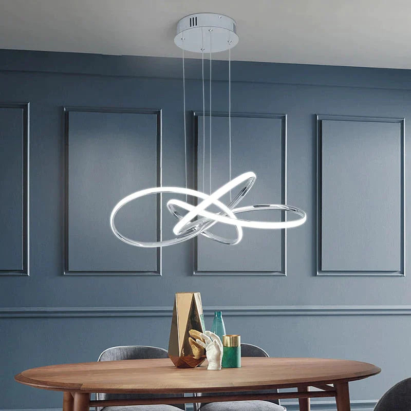 Chrome/Gold Plated Modern Led Pendant Lights For Dining Room Kitchen Hanging Lamp 90 - 260V Chrome