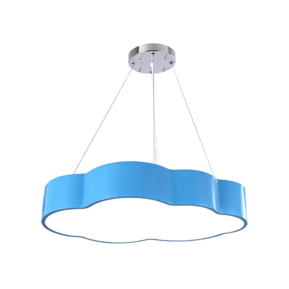 Cloud Corridor Ceiling Pendant Acrylic Macaron Led Suspension Lighting In Red/Yellow/Green