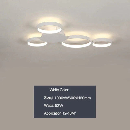 Coffee Or White Finish Modern Led Ceiling Lights For Living Room Master Bedroom Home Deco Lamp
