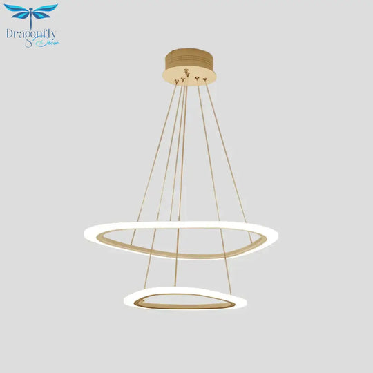 Contemporary Triangular Led Pendant Light In Warm/White - Available Multiple Sizes