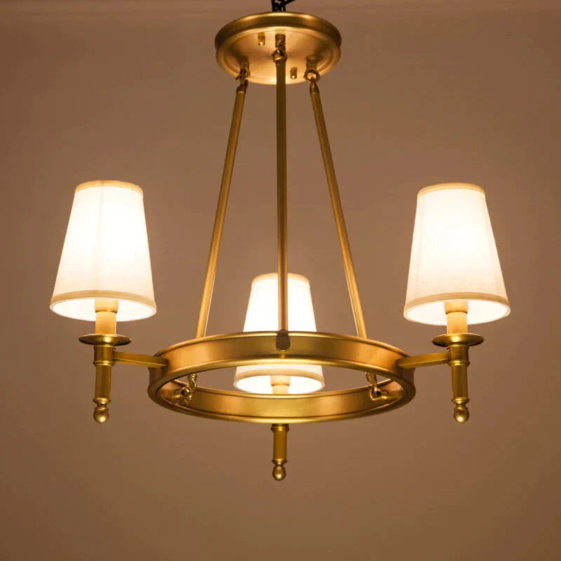 Copper Round 6 - 8 Light Chandelier For Bedroom Kitchen Dining Room Living