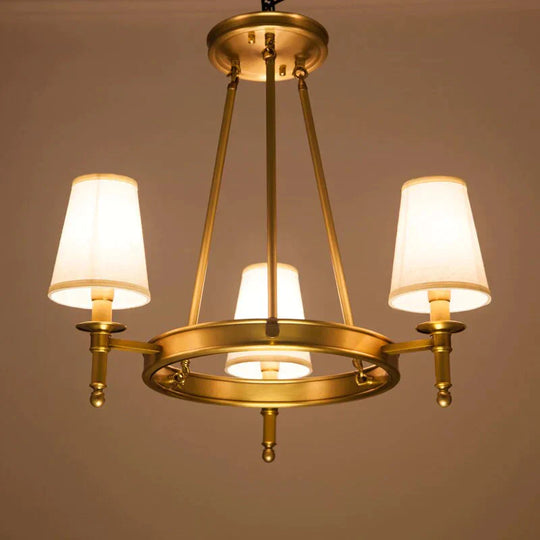 Copper Round 6 - 8 Light Chandelier For Bedroom Kitchen Dining Room Living