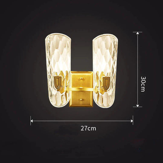 Copper Wall Lamp Light Luxury Bedroom Bedside Single - Headed Double - Headed Corridor Study Living