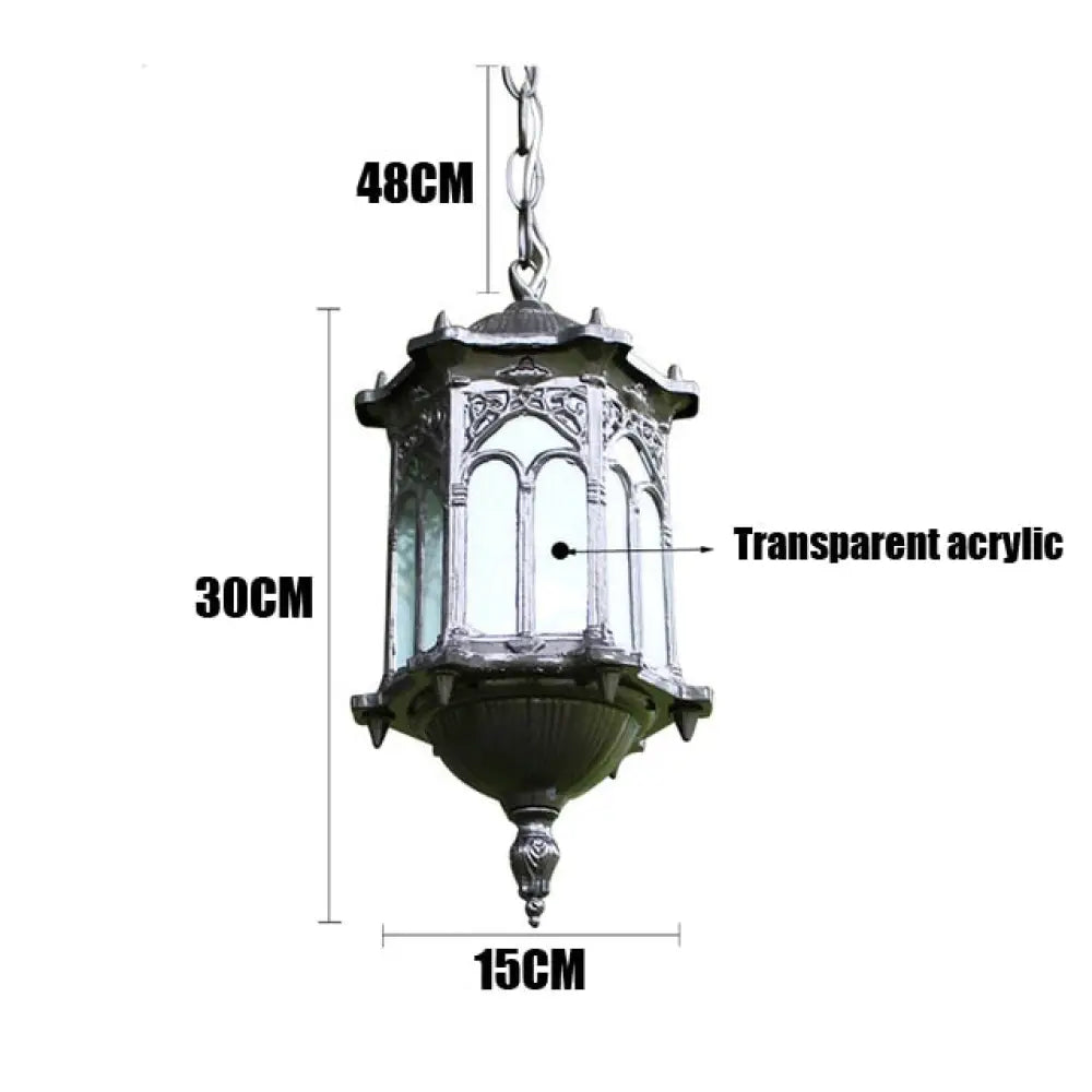 Creative Outdoor Europe Bronze Painted Pendant Lights For Balcony Parlor Lamps Style A - Black /