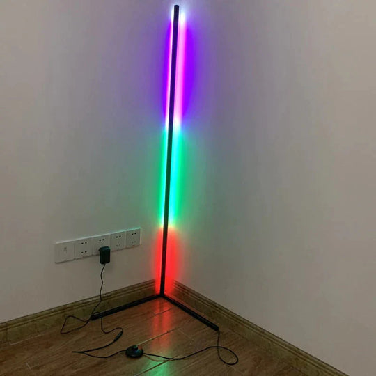 Dimming Black White Floor Lamp Modern Rgb Remote Led Lamps Standing Simple Corner Standing Light
