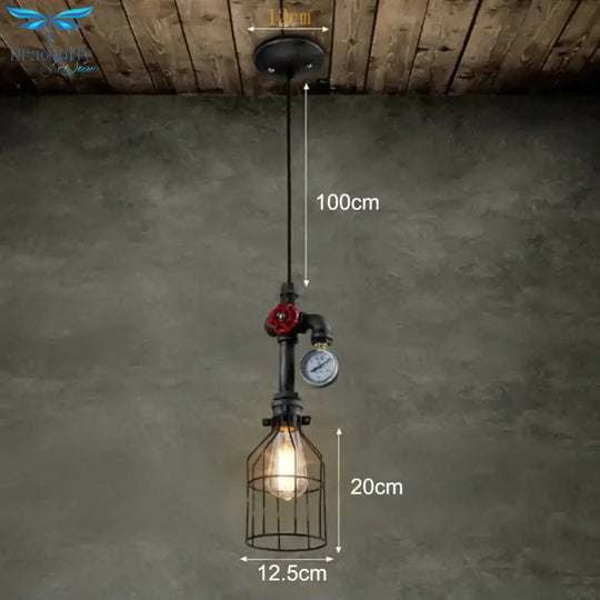 E26/E27 Retro Loft Style Pendant Lamp Water Pipe Industrial Vintage Fixtures Bar Dinning Room Living